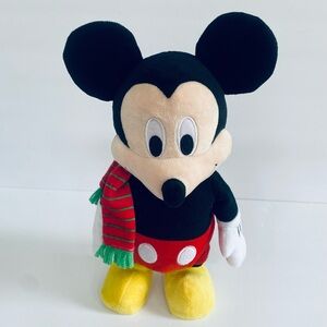 Animated Plush Mickey Mouse Dance Side Step Sings Jingle Bells Christmas 14”